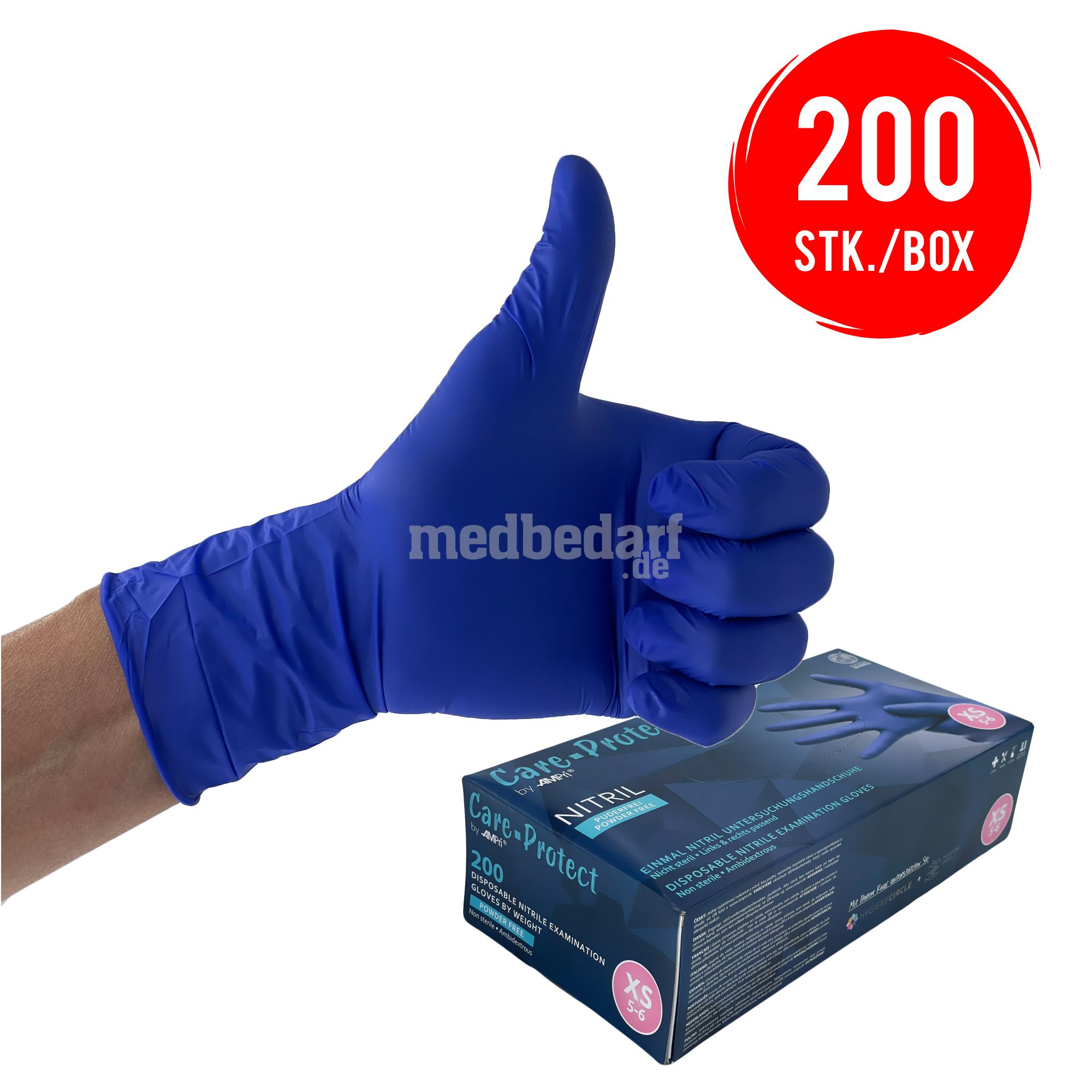 Nitril-Handschuh, Care-Protect, 200 Stück, puderfrei